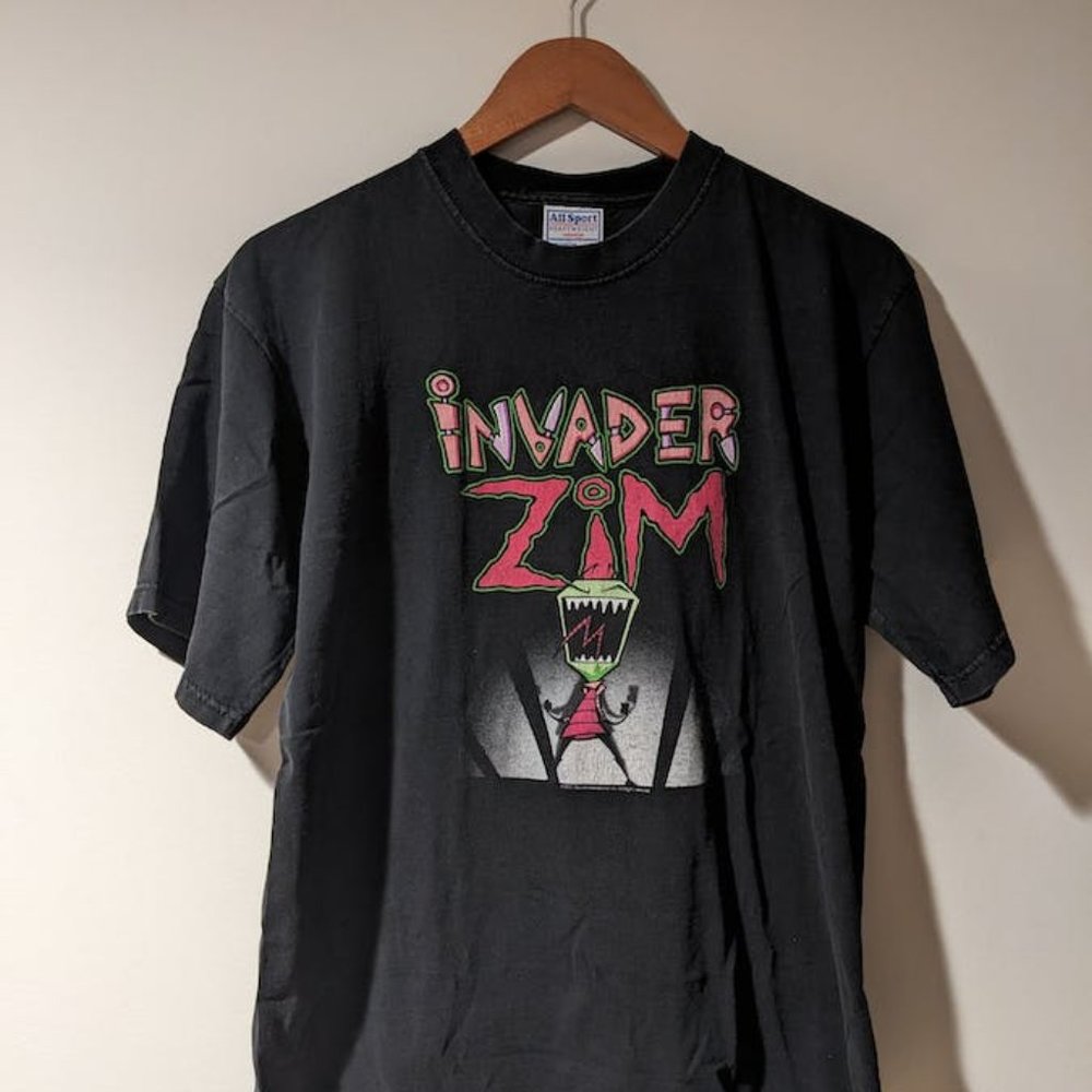 Vintage 2001 Invader Zim Nickelodeon Cartoon Large T-shirt